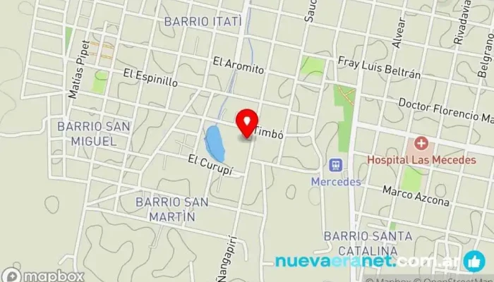 mapa de Panificación Santa Ana Panadería en Mercedes