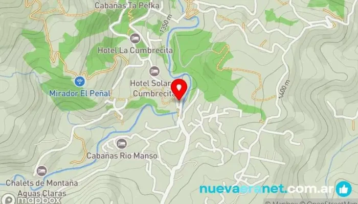 mapa de Panificación Villa Panadería en La Cumbrecita