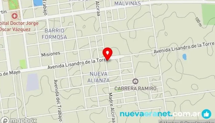 mapa de Panificado la buelta del savor Panadería en Tres Isletas