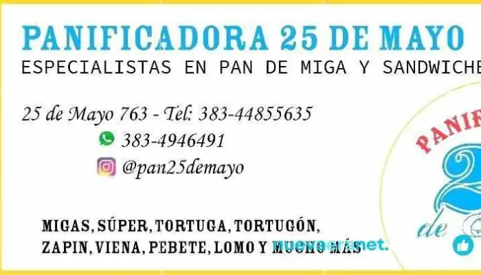 Panificadora 25 De Mayo -  Carta - San Fernando del Valle de Catamarca