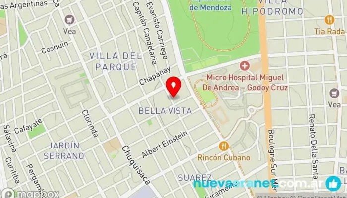mapa de Panificadora Candelaria Panadería en Godoy Cruz