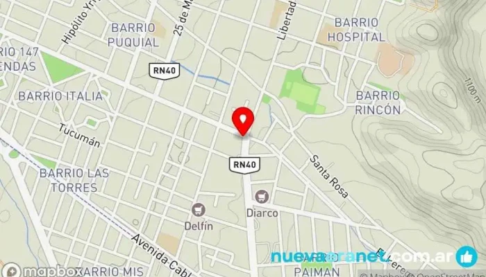 mapa de Panificadora Caruso Panadería en Chilecito
