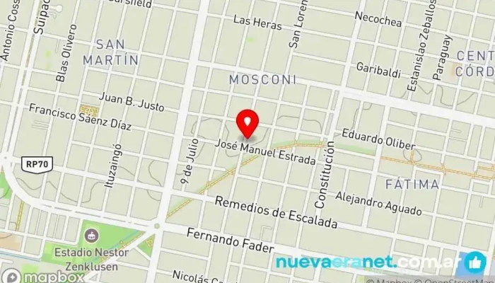 mapa de Panificadora Colsani Panadería en Rafaela