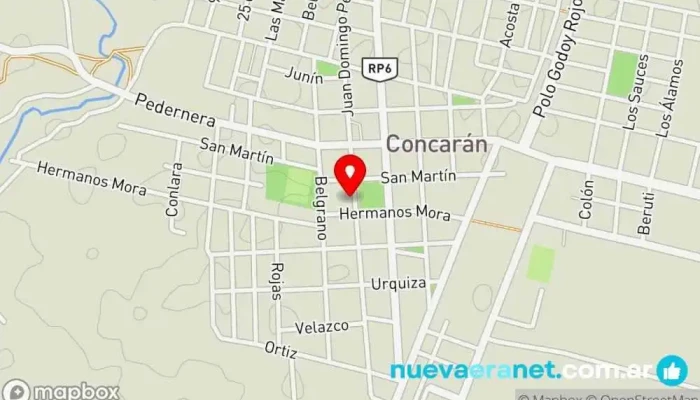 mapa de Panificadora Concarán Panadería en Concaran