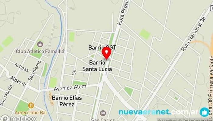 mapa de Panificadora del Cabildo Panadería en Famaillá