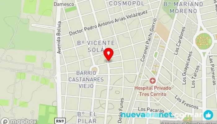 mapa de Panificadora Del Norte Panadería en Salta