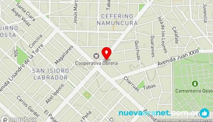 mapa de Panificadora Del Sur Panadería en Comodoro Rivadavia