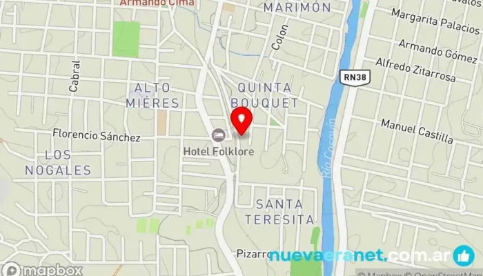 mapa de Panificadora Dulzuras Panadería mayorista en Cosquín