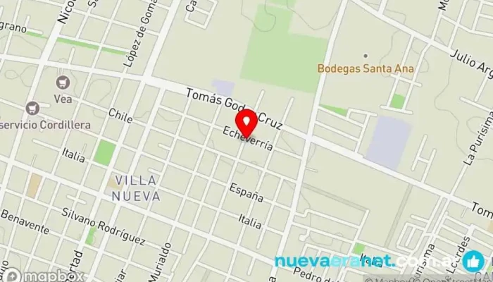 mapa de Panificadora El Ángel Panadería en Mendoza