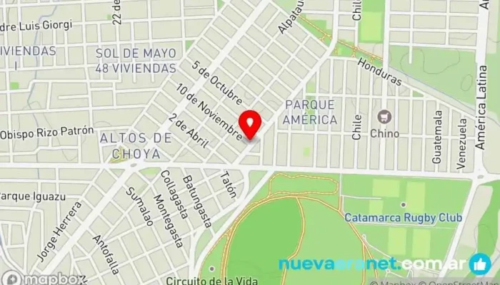 mapa de Panificadora El Buen Pan Panadería en San Fernando del Valle de Catamarca