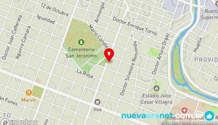 mapa de Panificadora El Condor Panadería, Cafetería en X5003GQF