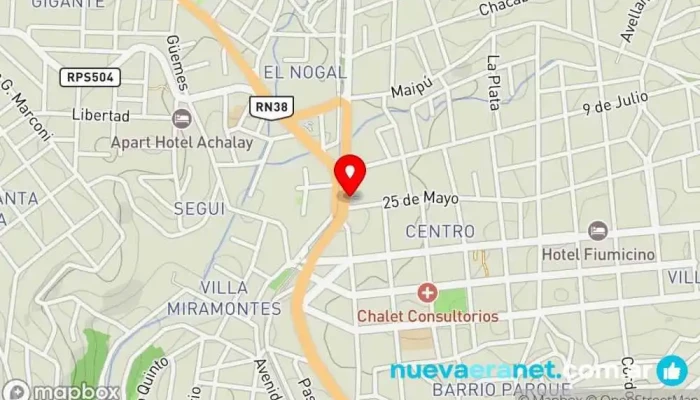mapa de Panificadora El Pastorcito Panadería en La Falda