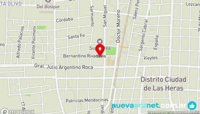 mapa de panificadora el tati Panadería en Las Heras