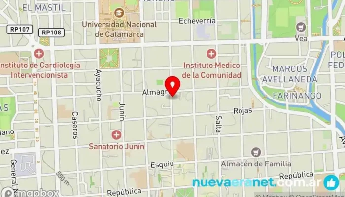 mapa de PANIFICADORA EMARTS Panadería en San Fernando del Valle de Catamarca