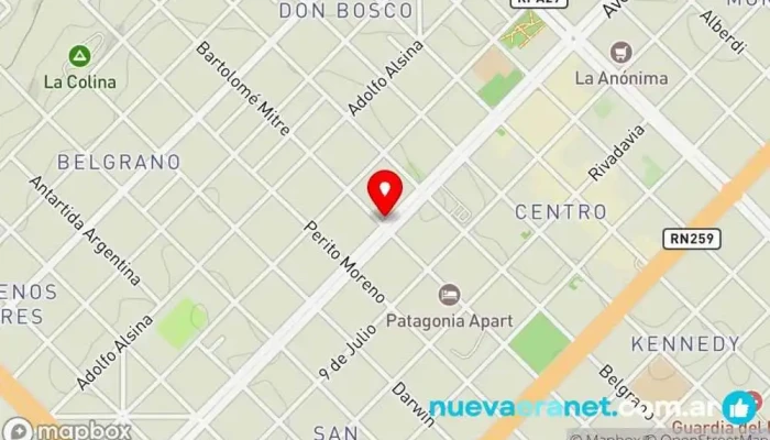 mapa de Panificadora Esquel Panadería en Esquel