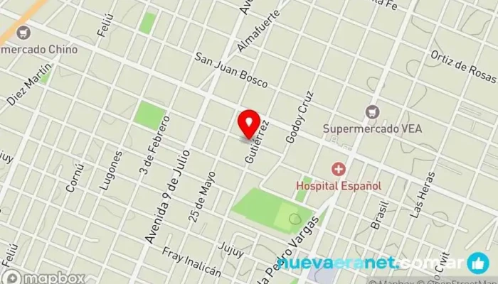 mapa de Panificadora Giulianno Panadería en San Rafael