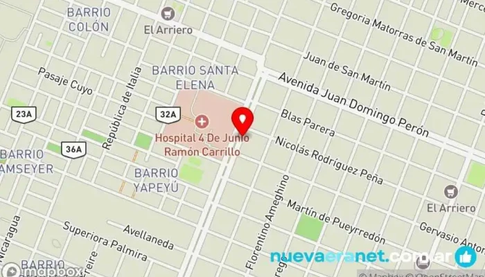 mapa de Panificadora IMPULSO Panadería en Sáenz Peña