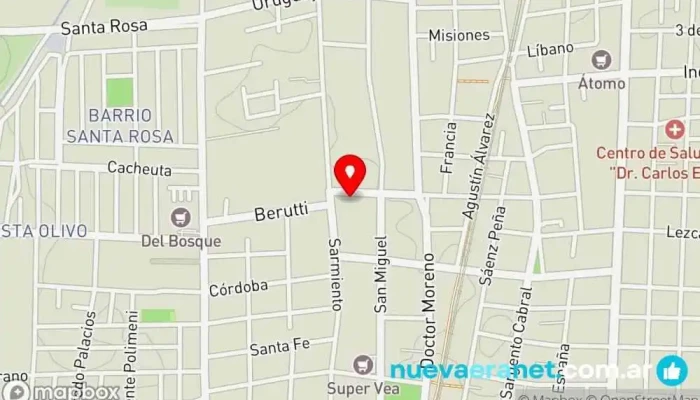 mapa de Panificadora Jorge Brizuela Panadería en Las Heras