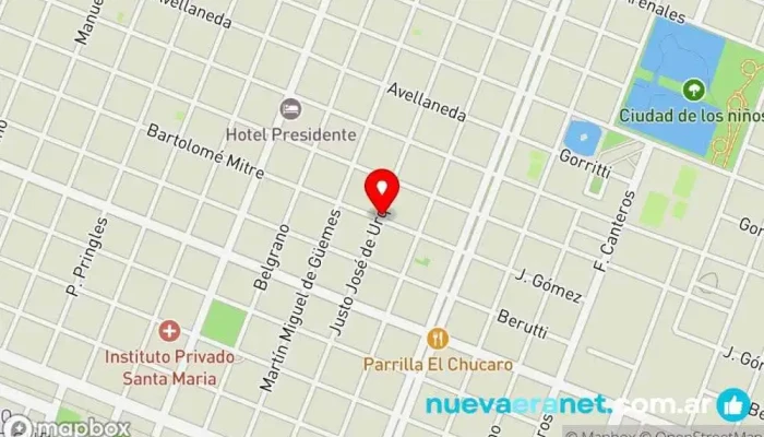 mapa de Panificadora la Balcánica de Vavich Hnos. Panadería en Sáenz Peña