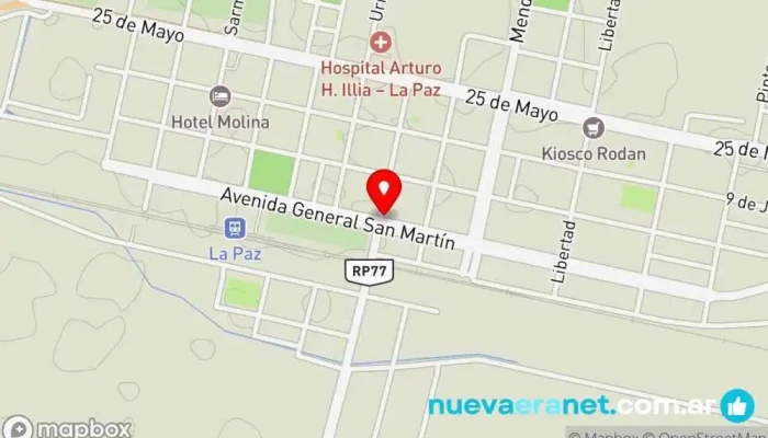 mapa de Panificadora La Benidicion Panadería en La Paz