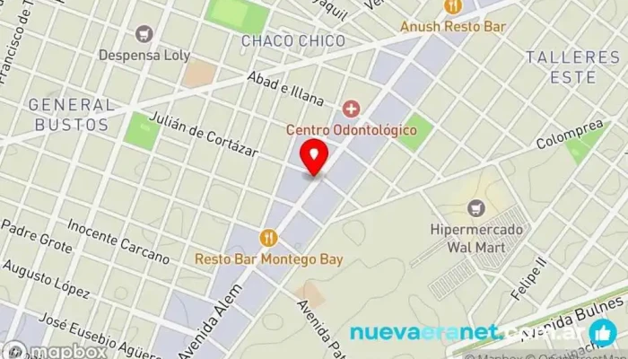 mapa de Panificadora La Blanca Panadería en Córdoba