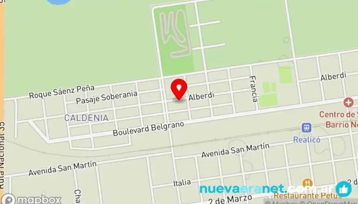 mapa de Panificadora la familia Panadería en Realico