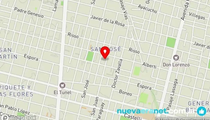 mapa de Panificadora la Familia Panadería en Santa Fe de la Vera Cruz