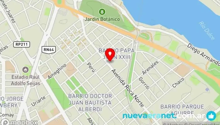 mapa de Panificadora La Gran Norte Panadería en Santiago del Estero