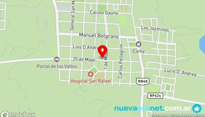 mapa de Panificadora La Nueva Nena Panadería, Pastelería en El Carril