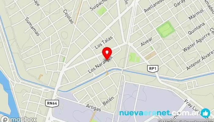 mapa de PANIFICADORA LA NUEVA NORTE Panadería en La Banda