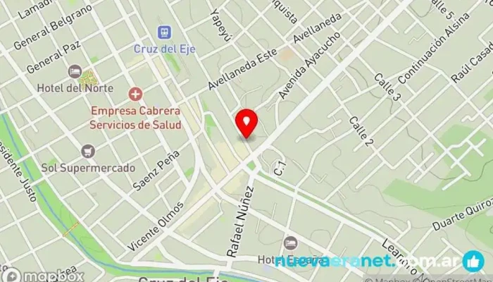 mapa de PANIFICADORA LA.BAGUET MITRE Panadería en Cruz del Eje