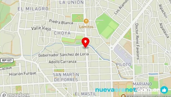mapa de Panificadora Las Glorietas Panadería en San Fernando del Valle de Catamarca