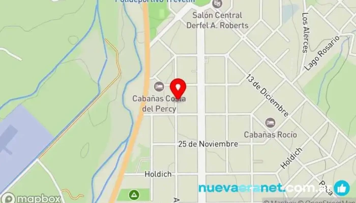 mapa de Panificadora los mantequeros Panadería en Trevelin