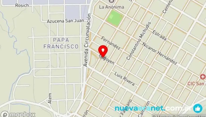 mapa de Panificadora Los Norteños Panadería mayorista en Puerto San Julian
