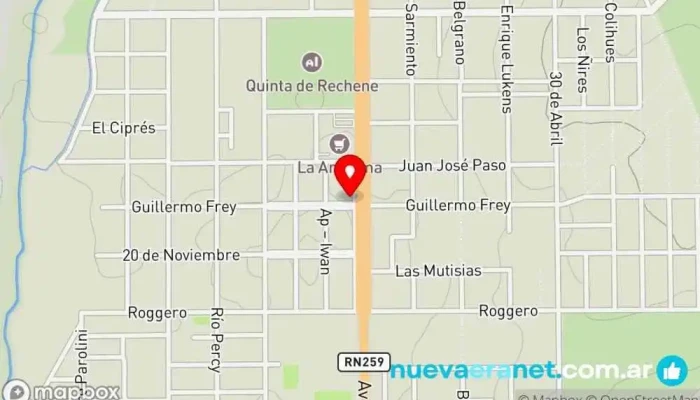 mapa de Panificadora Los Petersen Panadería en Trevelin