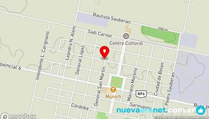 mapa de Panificadora Los Surgentes. Panadería en Los Surgentes