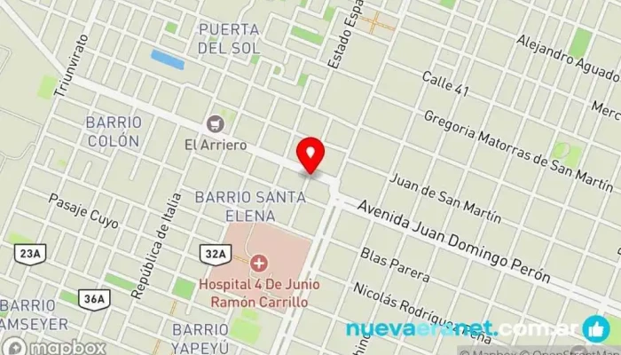 mapa de Panificadora MANÁ Panadería en Sáenz Peña