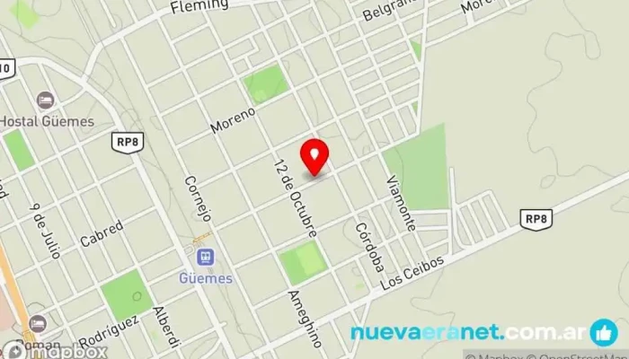mapa de Panificadora Minga Panadería en Gral. Guemes