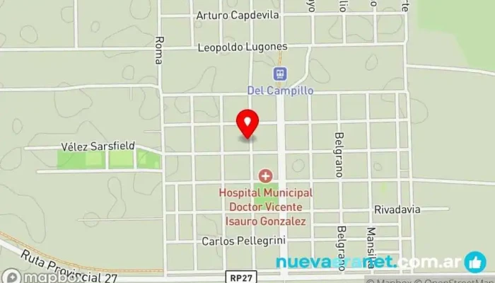 mapa de Panificadora Mornacco Panadería en Del Campillo