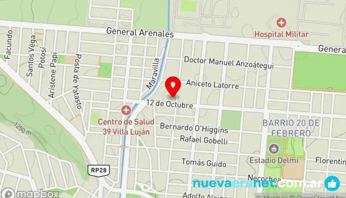 mapa de Panificadora Niño Jesús de Praga Panadería en Salta