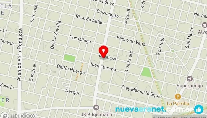 mapa de PANIFICADORA PEREZ Panadería, Pastelería francesa en Santa Fe de la Vera Cruz