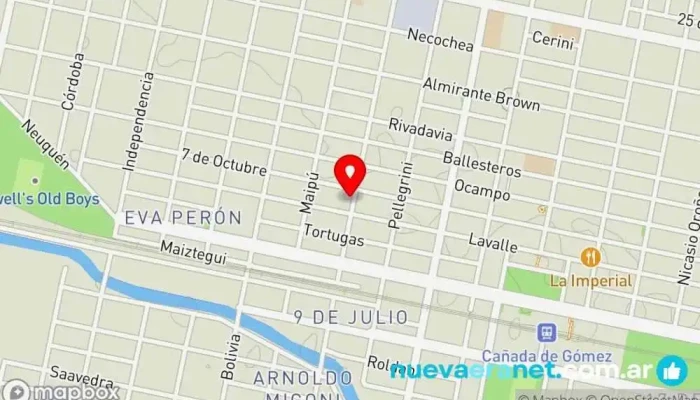 mapa de Panificadora Perletti Panadería en Cañada de Gomez