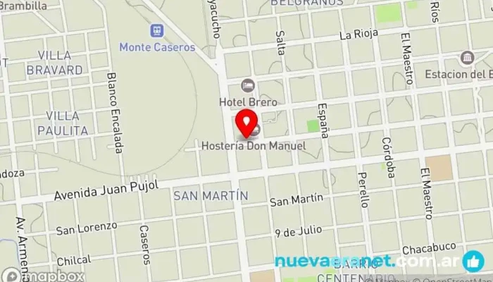 mapa de Panificadora Piloni Panadería mayorista, Panadería, Tienda de galletas en Monte Caseros