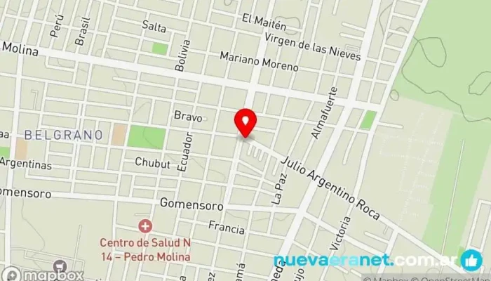 mapa de Panificadora Plimages Panadería en Guaymallén