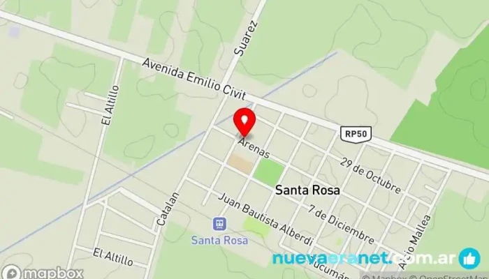 mapa de PANIFICADORA PONCE (De Lucia Pilar Ponce Y Familia) Panadería en Santa Rosa