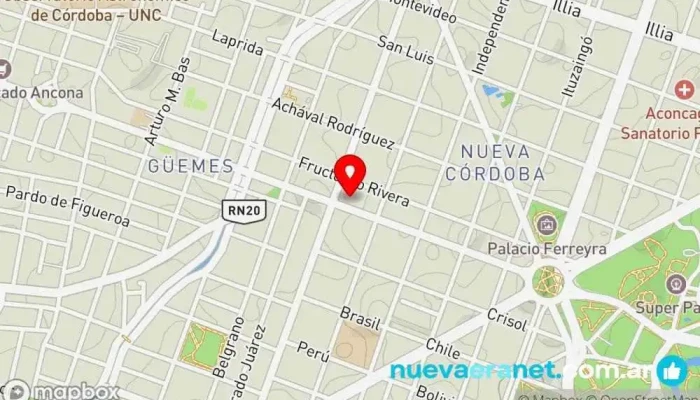 mapa de Panificadora Pugliese Suc. Pueyrredón Panadería en Córdoba
