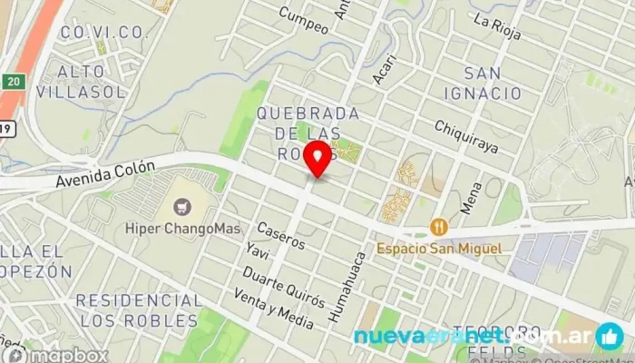 mapa de Panificadora Pugliese. Suc. Rio Bamba Panadería en Córdoba
