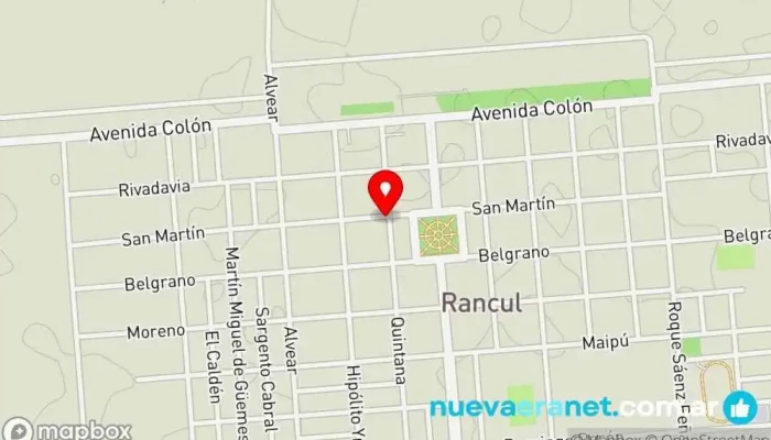 mapa de panificadora rancul Panadería en Rancul