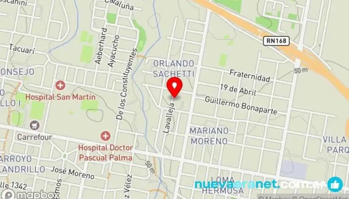 mapa de Panificadora Reatto Panadería mayorista en Paraná