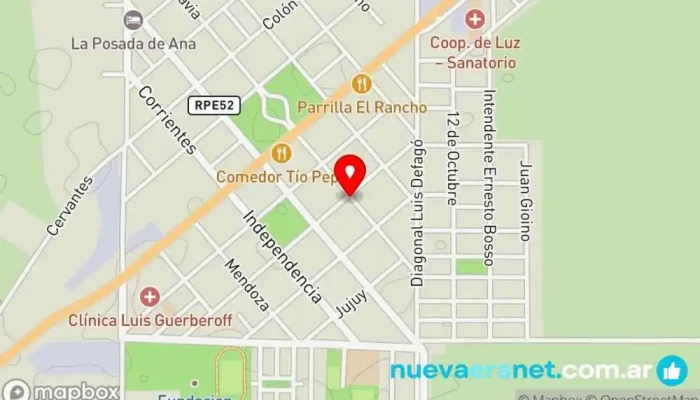 mapa de Panificadora Roteda Panadería en Pozo del Molle